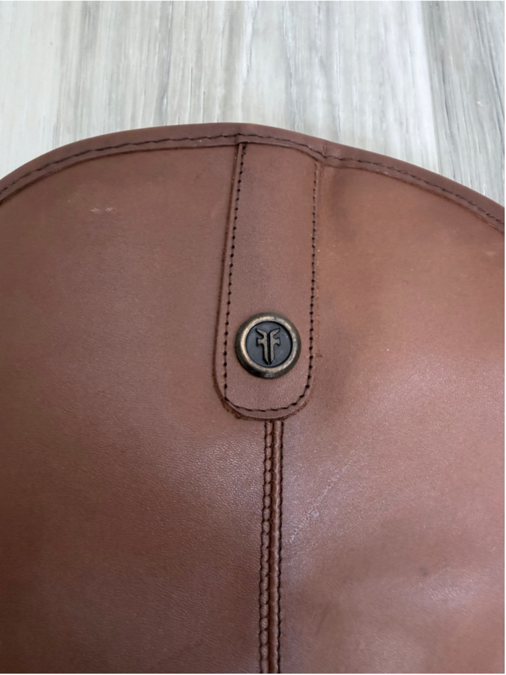 Frye Marissa Medallion Tall Riding Boots Women’s 7 Cognac Leather New Without Bo - Picture 10 of 14